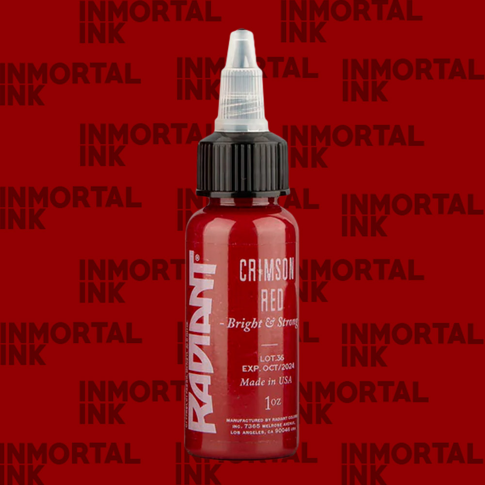 Radiant Colors Tinta de tatuaje profesional tintas para tatuajes fluidos  pigmentos veganos 1 oz una onza rojo escarlata