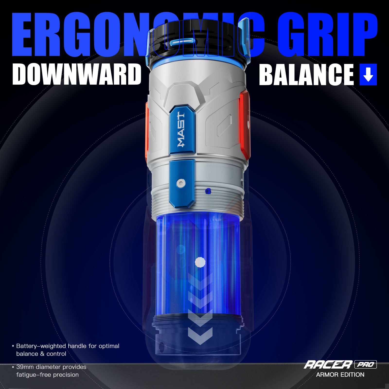 Pen Inalambrica Mast Racer Pro Armor Edition - Stroke 4.2mm - Motor Mcore Pro - 2 Baterias - By Mast - Imagen 9