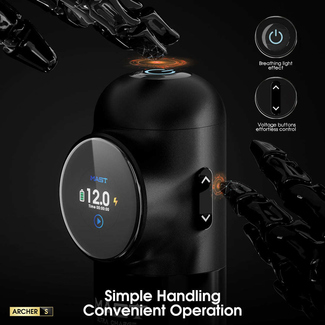 Pen Inalambrica Mast Archer S Ultra - Carga Ultra Rapida - Stroke 4.2mm - Sin Bluetooth - By Mast - Imagen 10