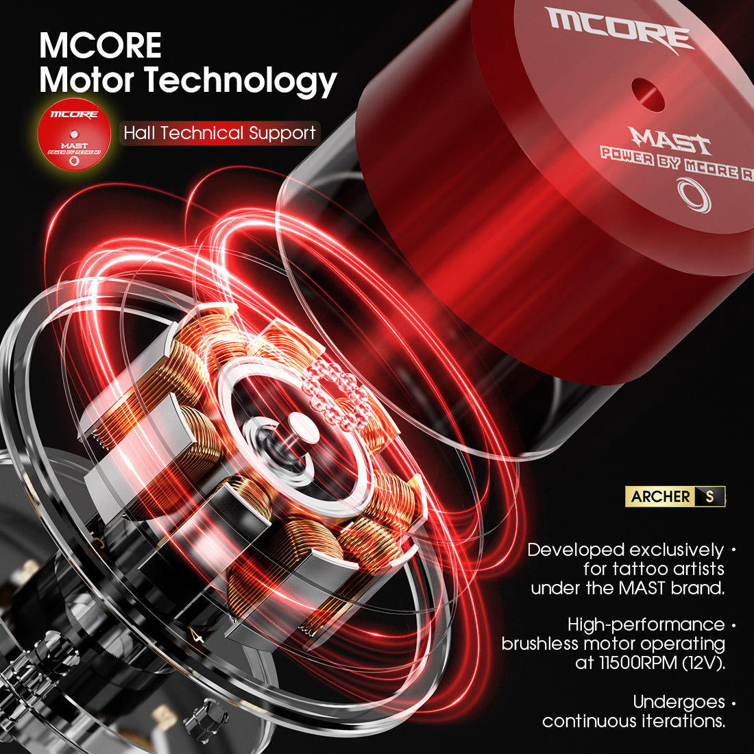 Pen Inalambrica Mast Archer S Ultra - Carga Ultra Rapida - Stroke 4.2mm - Sin Bluetooth - By Mast - Imagen 9